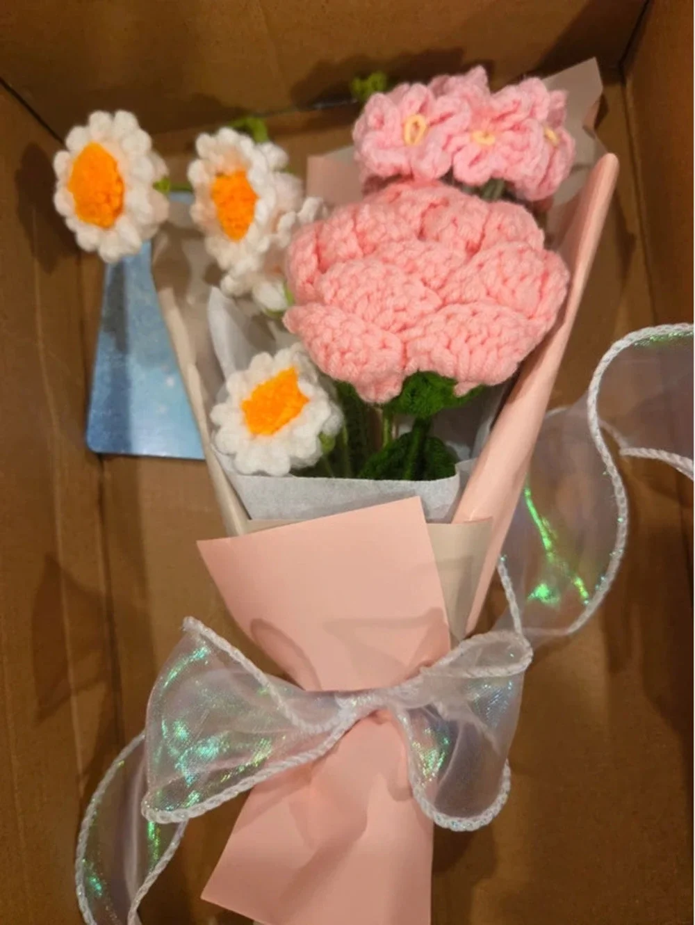 Flower bouquet crochet gift